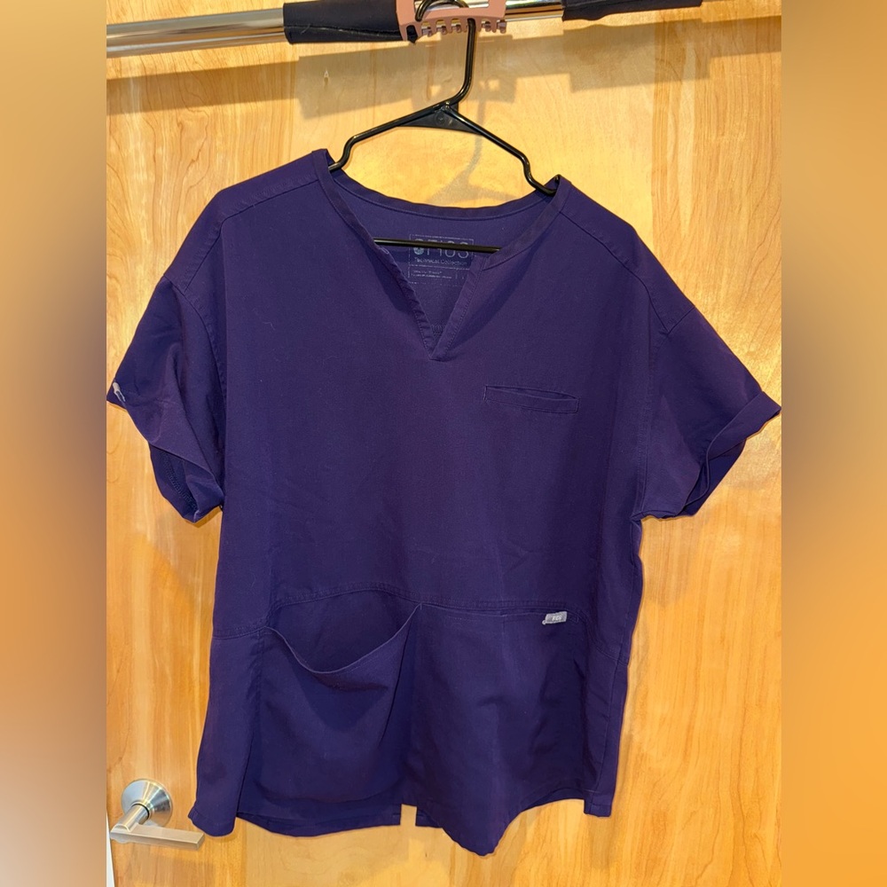 Figs Women's Smock style Purple Scrub Top